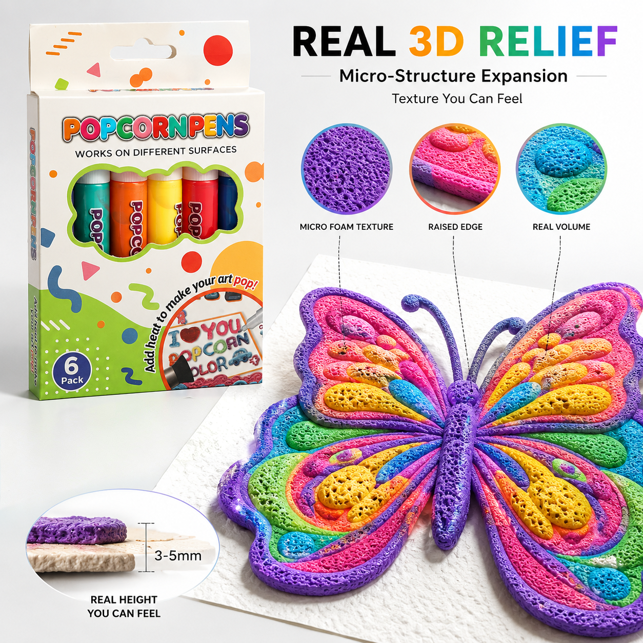 🔥Save 20% by ordering today丨🌿TidyBloomm® 3D Relief Art Pen – Turn Flat Drawings Into Touchable 3D Art