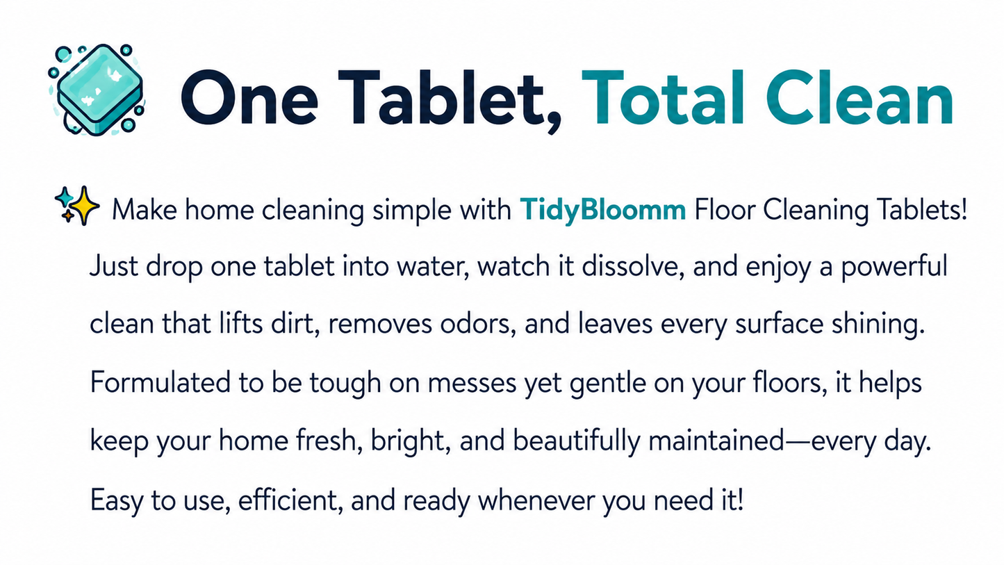 TidyBloomm® Multi-Surface Antibacterial Cleaner for Hardwood, Tile & Laminate